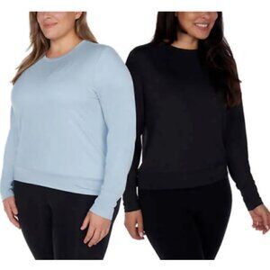 NEW 2 Pack Set of Lukka Lux Long Sleeve Active UPF 30 Stretch Top Shirts Tee XXL